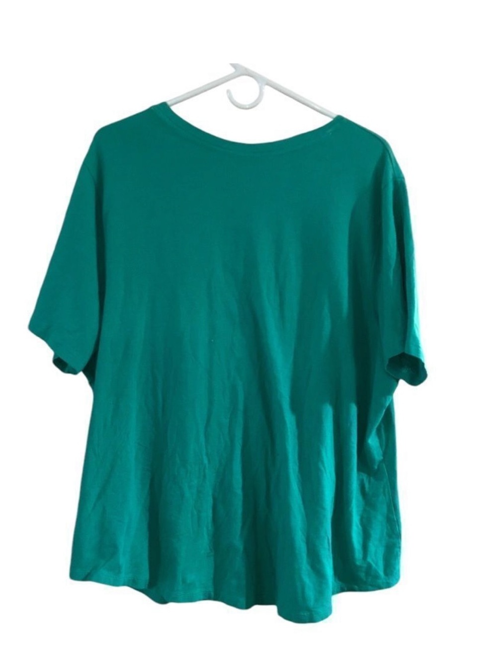 Terra & Sky Bright Teal V-Neck Short Sleeve Tee - Picture 8 of 8